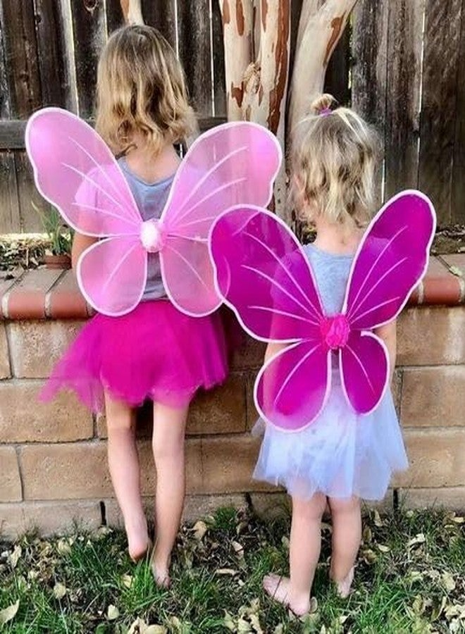 Royals DARK PINK Fairy Butterfly Wings with Wand, Headband for Baby Girls, Angel Costume Wings for Kids Dress Up Accessories for Princess Play, Birthday Parties, Halloween, Photo Shoots & Cosplay - Image 4